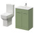 Napoli 460 Olive Green 600mm 2 Door Vanity Unit and Tacoma Comfort Height Toilet Suite with Angel Basin Right Hand View thumbnail