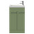 Napoli 250 Olive Green 500mm 2 Door Vanity Unit with Square Silvo Basin Front View