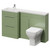 Napoli 390 Olive Green 1500mm 2 Drawer Vanity Unit Toilet Suite with Left Hand Square Lucia Basin Right Hand View