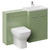 Napoli 390 Cento Olive Green 1200mm 2 Door Vanity Unit Toilet Suite with Glide Basin Left Hand View