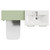 Napoli 390 Cento Olive Green 1200mm 2 Door Vanity Unit Toilet Suite with Glide Basin Top View