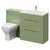 Napoli 390 Cento Olive Green 1400mm 2 Drawer Vanity Unit Toilet Suite with Glide Basin Right Hand View