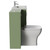 Napoli 390 Cento Olive Green 1400mm 2 Drawer Vanity Unit Toilet Suite with Glide Basin Side View