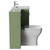 Napoli 460 Cento Olive Green 1200mm 2 Door Vanity Unit Toilet Suite with Glide Basin Side View thumbnail