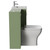 Napoli 390 Cento Olive Green 1100mm 2 Drawer Vanity Unit Toilet Suite with Glide Basin Side View