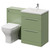 Napoli 460 Cento Olive Green 1200mm 2 Drawer Vanity Unit Toilet Suite with Glide Basin Right Hand View