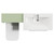 Napoli 460 Cento Olive Green 1400mm 2 Drawer Vanity Unit Toilet Suite with Glide Basin Top View thumbnail