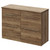 Napoli 460 Tobacco Oak 1200mm 4 Drawer Vanity Unit for Countertop Basins Right Hand View thumbnail