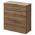 Napoli 390 Tobacco Oak 800mm 2 Drawer Vanity Unit for Countertop Basins Right Hand View thumbnail