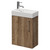 Napoli Cube Tobacco Oak 400mm Wall Mounted Single Door Vanity Unit with Align Basin Right Hand View