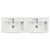 Napoli 390 Tobacco Oak 1200mm Wall Mounted 4 Drawer Vanity Unit with Double Lucia Basins Top View thumbnail