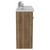 Napoli 390 Tobacco Oak 1200mm 4 Door Vanity Unit with Double Lucia Basins Side View thumbnail