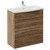 Napoli 390 Tobacco Oak 800mm 2 Drawer Vanity Unit with Arc Basin Left Hand View thumbnail