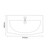 Napoli 390 Tobacco Oak 800mm 2 Drawer Vanity Unit with Arc Basin Top Down Dimensions thumbnail