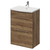 Napoli 390 Tobacco Oak 600mm 2 Drawer Vanity Unit with Arc Basin Right Hand View thumbnail