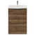 Napoli 390 Tobacco Oak 600mm 2 Drawer Vanity Unit with Arc Basin Front View thumbnail