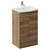 Napoli 390 Tobacco Oak 500mm 2 Door Vanity Unit with Arc Basin Left Hand View thumbnail