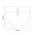 Napoli 390 Tobacco Oak 500mm 2 Door Vanity Unit with Arc Basin Top Down Dimensions thumbnail