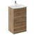 Napoli 390 Tobacco Oak 500mm 2 Drawer Vanity Unit with Arc Basin Left Hand View thumbnail