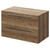 Napoli 460 Tobacco Oak 800mm Wall Mounted 2 Drawer Vanity Unit for Countertop Basins Right Hand View thumbnail