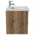Napoli 460 Tobacco Oak 600mm Wall Mounted 2 Drawer Vanity Unit with Glide Basin Side View thumbnail