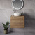 Napoli 460 Tobacco Oak 600mm Wall Mounted 2 Drawer Vanity Unit for Countertop Basins Lifestyle Image thumbnail