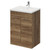 Napoli 460 Tobacco Oak 600mm 2 Door Vanity Unit with Glide Basin Right Hand View thumbnail