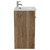 Napoli 460 Tobacco Oak 600mm 2 Door Vanity Unit with Glide Basin Side View thumbnail