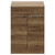 Napoli 460 Tobacco Oak 600mm 2 Door Vanity Unit for Countertop Basins Front View thumbnail