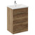 Napoli 460 Tobacco Oak 600mm 2 Drawer Vanity Unit with Glide Basin Left Hand View thumbnail