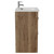 Napoli 460 Tobacco Oak 600mm 2 Drawer Vanity Unit with Glide Basin Side View thumbnail