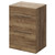Napoli 460 Tobacco Oak 600mm 2 Drawer Vanity Unit for Countertop Basins Right Hand View thumbnail