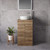 Napoli 390 Tobacco Oak 500mm 2 Door Vanity Unit for Countertop Basins Lifestyle Image thumbnail