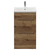 Napoli 390 Tobacco Oak 500mm 2 Drawer Vanity Unit with Glide Basin Front View