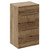 Napoli 390 Tobacco Oak 500mm 2 Drawer Vanity Unit for Countertop Basins Left Hand View thumbnail