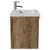 Napoli 390 Tobacco Oak 500mm Wall Mounted Single Drawer Vanity Unit with Glide Basin Side View thumbnail