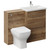 Napoli 390 Tobacco Oak 1100mm 2 Drawer Vanity Unit Toilet Suite with Glide Basin Left Hand View thumbnail