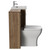 Napoli 390 Tobacco Oak 1100mm 2 Drawer Vanity Unit Toilet Suite with Glide Basin Side View thumbnail