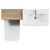 Napoli 390 Tobacco Oak 1100mm 2 Drawer Vanity Unit Toilet Suite with Glide Basin Top View thumbnail