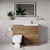 Napoli 390 Tobacco Oak 1100mm 2 Drawer Vanity Unit Toilet Suite with Glide Basin Lifestyle Image thumbnail