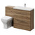 Napoli 390 Tobacco Oak 1300mm 2 Drawer Vanity Unit Toilet Suite with Glide Basin Right Hand View thumbnail