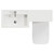 Napoli 390 Tobacco Oak 1100mm 2 Door Vanity Unit Toilet Suite with Square Left Hand Lucia Basin Top View thumbnail