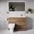 Napoli 390 Tobacco Oak 1100mm 2 Drawer Vanity Unit Toilet Suite with Square Right Hand Lucia Basin Lifestyle Image thumbnail