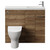 Napoli 250 Tobacco Oak 1000mm 2 Door Vanity Unit Toilet Suite with Round Silvo Basin Front View thumbnail