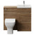 Napoli 390 Tobacco Oak 1000mm 2 Drawer Vanity Unit Toilet Suite with Glide Basin Front View thumbnail