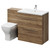 Napoli 460 Tobacco Oak 1300mm 2 Drawer Vanity Unit Toilet Suite with Glide Basin Right Hand View thumbnail
