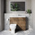 Napoli 250 Tobacco Oak 1000mm 2 Door Vanity Unit Toilet Suite with Square Silvo Basin Lifestyle Image thumbnail