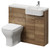 Napoli 250 Tobacco Oak 1000mm 2 Door Vanity Unit Toilet Suite with Right Hand Round Rico Semi Recessed Basin Right Hand View thumbnail