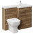 Napoli 460 Tobacco Oak 1100mm 2 Door Vanity Unit Toilet Suite with Right Hand Square Lucia Basin Left Hand View thumbnail