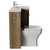 Napoli 460 Tobacco Oak 1100mm 2 Door Vanity Unit Toilet Suite with Right Hand Square Lucia Basin Side View thumbnail